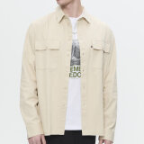 Double A by Wood Wood - Wood Wood Double A - Axl herringbone shirt | Skjorte Sand Grey