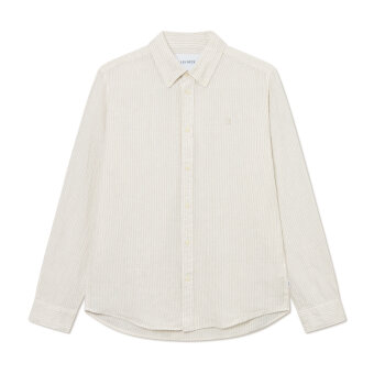 LES DEUX - Les Deux - Kristian linen shirt | Skjorte Ivory Walnut