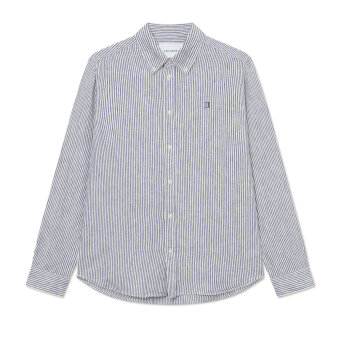 LES DEUX - Les Deux - Kristian linen shirt | Skjorte Ivory Blue