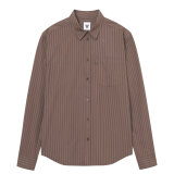 Double A by Wood Wood - Wood Wood Double A - Day striped shirt | Skjorte Brown Stripes