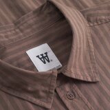 Double A by Wood Wood - Wood Wood Double A - Day striped shirt | Skjorte Brown Stripes