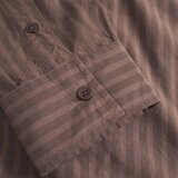 Double A by Wood Wood - Wood Wood Double A - Day striped shirt | Skjorte Brown Stripes