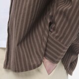 Double A by Wood Wood - Wood Wood Double A - Day striped shirt | Skjorte Brown Stripes