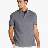 Tommy Hilfiger  - Tommy Hilfiger - Two tone regular | Polo T-shirt Marineblå