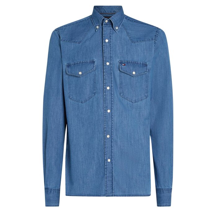 Tommy Hilfiger  - Tommy Hilfiger - Western denim shirt | denim Skjorte Blue Denim