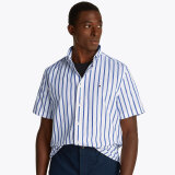 Tommy Hilfiger  - Tommy Hilfiger - Flex poplin shirt | K/Æ Skjorte Wedge Blue