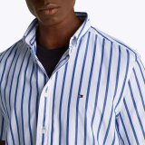 Tommy Hilfiger  - Tommy Hilfiger - Flex poplin shirt | K/Æ Skjorte Wedge Blue