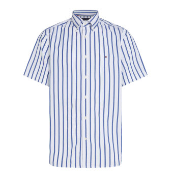 Tommy Hilfiger  - Tommy Hilfiger - Flex poplin shirt | K/Æ Skjorte Wedge Blue