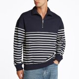 Tommy Hilfiger  - Tommy Hilfiger - Placed stribe | Sweatshirt Navy Ecru