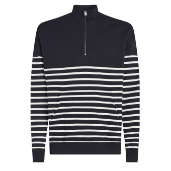 Tommy Hilfiger  - Tommy Hilfiger - Placed stribe | Sweatshirt Navy Ecru