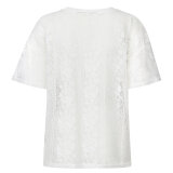 Sisters Point ( Dame ) - SISTERS POINT - LACE-TEE | T-SHIRT CREAM BLACK