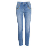 Pulz Jeans ( Dame )  - PULZ - PZCARMEN EMB. HW | JEANS LIGHT BLUE DENIM