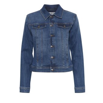 Pulz Jeans ( Dame )  - PULZ - PZKATJA DENIM JACKET | COWBOYJAKKE MEDIUM BLUE