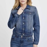 Pulz Jeans ( Dame )  - PULZ - PZKATJA DENIM JACKET | COWBOYJAKKE MEDIUM BLUE