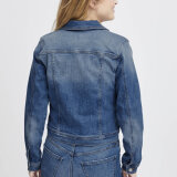 Pulz Jeans ( Dame )  - PULZ - PZKATJA DENIM JACKET | COWBOYJAKKE MEDIUM BLUE