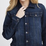 Pulz Jeans ( Dame )  - PULZ - PZKATJA DENIM JACKET | COWBOYJAKKE DARK BLUE