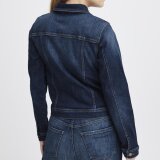 Pulz Jeans ( Dame )  - PULZ - PZKATJA DENIM JACKET | COWBOYJAKKE DARK BLUE