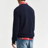 Gant - Gant - Cotton pique crew neck | Strik Marineblå