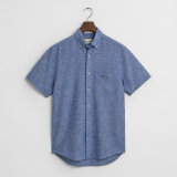 Gant - Gant - Cotton/linen shirt | K/Æ Skjorte Rich Blue