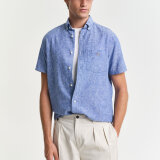 Gant - Gant - Cotton/linen shirt | K/Æ Skjorte Rich Blue