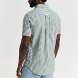 Gant - Gant - Cotton linen stripe shirt | K/Æ Skjorte Woody Green 