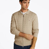 Tommy Hilfiger  - Tommy Hilfiger - Cable zip through | Cardigan sandalwood