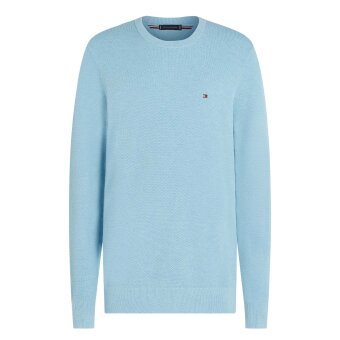 Tommy Hilfiger  - Tommy Hilfiger - Structure crew neck | Strik Blue Fizz