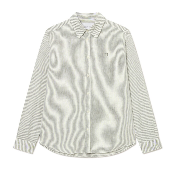 LES DEUX - Les Deux - Kristian linen shirt | Skjorte Ivory Green