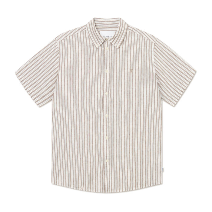 LES DEUX - Les Deux - Kris linen shirt | K/Æ Skjorte Ivory walnut