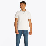 Tommy Hilfiger  - Tommy Hilfiger - Merceriseret jacquard | Polo T-shirt Ivory patal