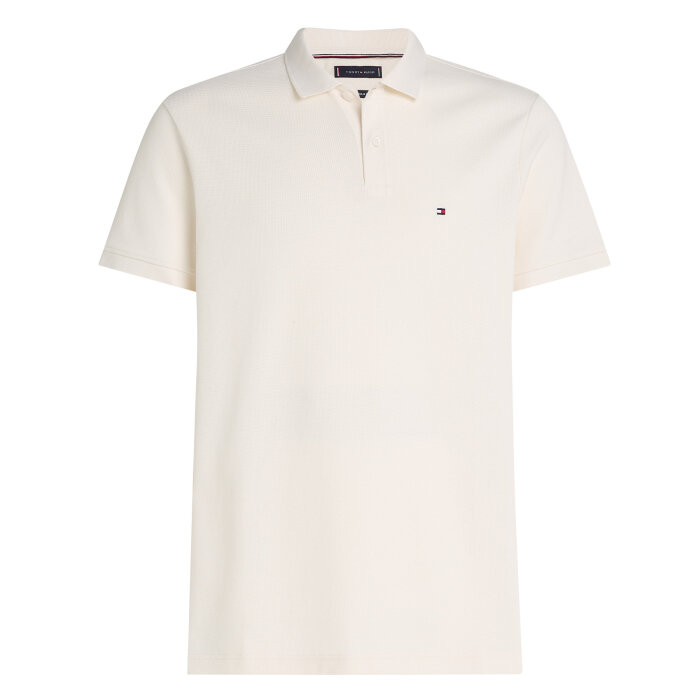 Tommy Hilfiger  - Tommy Hilfiger - Merceriseret jacquard | Polo T-shirt Ivory patal