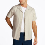 Tommy Hilfiger  - Tommy Hilfiger - Cotton linen shirt | K/Æ Skjorte Ivory Silk