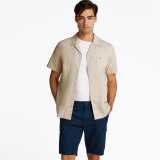 Tommy Hilfiger  - Tommy Hilfiger - Cotton linen shirt | K/Æ Skjorte Ivory Silk