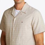 Tommy Hilfiger  - Tommy Hilfiger - Cotton linen shirt | K/Æ Skjorte Ivory Silk