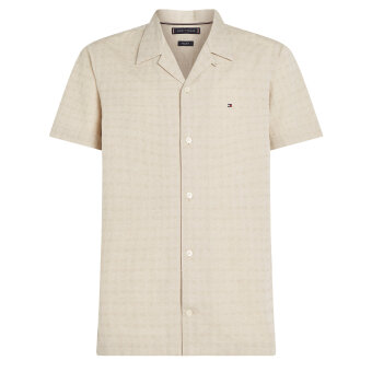 Tommy Hilfiger  - Tommy Hilfiger - Cotton linen shirt | K/Æ Skjorte Ivory Silk