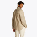 Tommy Hilfiger  - Tommy Hilfiger - Linen pigment dyed shirt | Skjorte Sandalwood