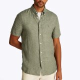 Tommy Hilfiger  - Tommy Hilfiger - Piment dyed linen shirt | K/Æ Skjorte Battle Green