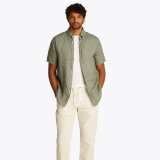 Tommy Hilfiger  - Tommy Hilfiger - Piment dyed linen shirt | K/Æ Skjorte Battle Green