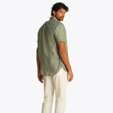 Tommy Hilfiger  - Tommy Hilfiger - Piment dyed linen shirt | K/Æ Skjorte Battle Green