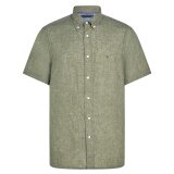 Tommy Hilfiger  - Tommy Hilfiger - Piment dyed linen shirt | K/Æ Skjorte Battle Green