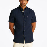 Tommy Hilfiger  - Tommy Hilfiger - Seersucker shirt | K/Æ Skjorte Marineblå