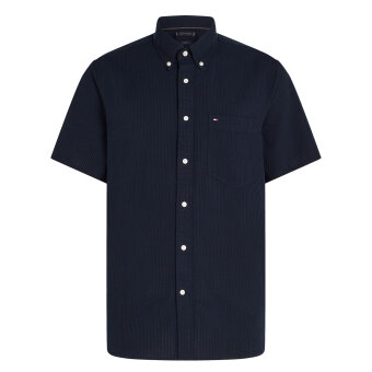 Tommy Hilfiger  - Tommy Hilfiger - Seersucker shirt | K/Æ Skjorte Marineblå