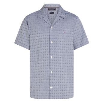 Tommy Hilfiger  - Tommy Hilfiger - Cotton linen shirt | K/Æ Skjorte Night Sky