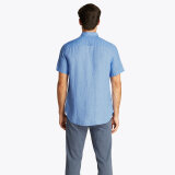 Tommy Hilfiger  - Tommy Hilfiger - Pigment dyed linen shirt | K/Æ Skjorte Blue Spell