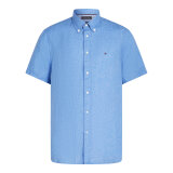 Tommy Hilfiger  - Tommy Hilfiger - Pigment dyed linen shirt | K/Æ Skjorte Blue Spell