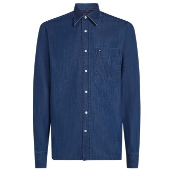 Tommy Hilfiger  - Tommy Hilfiger - lightweight denim shirt | Skjorte Dark Blue Denim