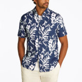 Tommy Hilfiger  - Tommy Hilfiger - Linen tropical shirt | K/Æ Skjorte Night Sky