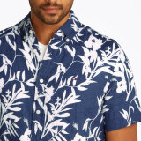 Tommy Hilfiger  - Tommy Hilfiger - Linen tropical shirt | K/Æ Skjorte Night Sky