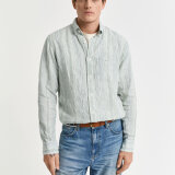 Gant - Gant - Linen stripe shirt | Skjorte Kalamata Green