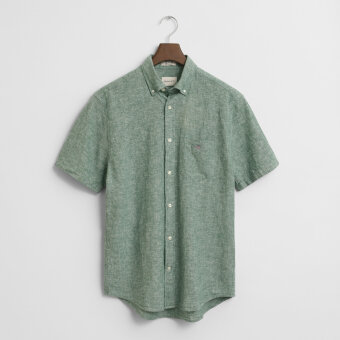 Gant - Gant - Cotton linen shirt | K/Æ Skjorte Woody Green